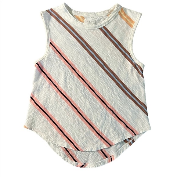 LOU & GREY WOMENS PRETTY STRIPED, SLEEVELESS TOP SIZE SMALL - Picture 1 of 7